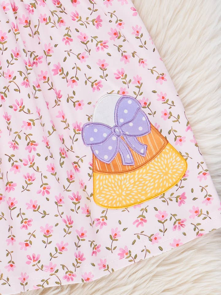 Marie Nicole Clothing - Wholesale Dress - Kids - Candy Blossoms Embroidered Ruffle Dress3