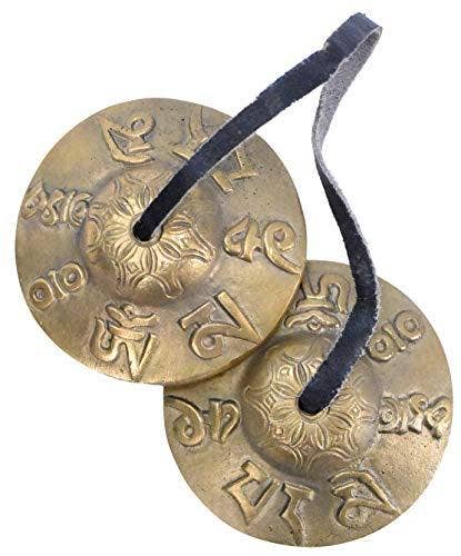 Mandala Crafts - Wholesale Meditation Supplies - Meditation Bell - Tingsha Cymbals with Straps - Meditation Chime Tibetan Bell for Healing Yoga Meditation in a Box by Mudra Crafts, Tibet Mantra0