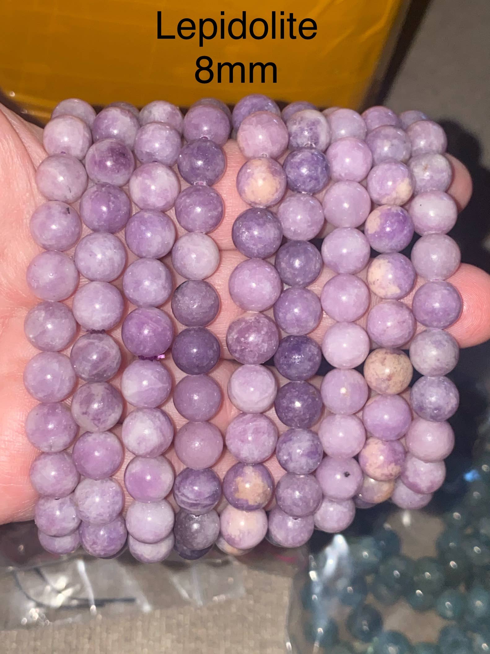 Moon River Designs - Wholesale Beaded Bracelet - Lepidolite Stretch Bracelets Crystal Bracelets3