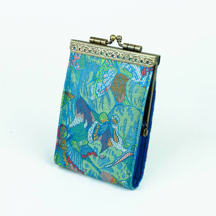 Cathayana - Wholesale Card Holder - Women's - Floral Brocade Card Holder with RFID, Business Card Case