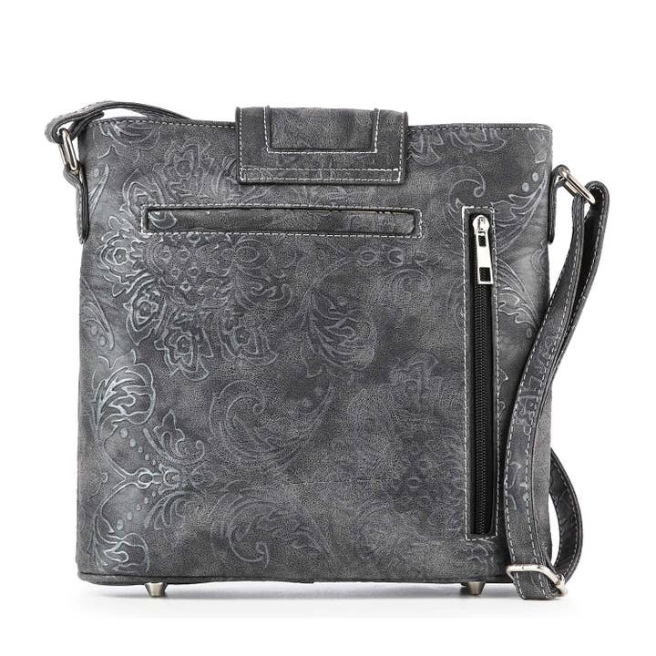 Handbag Express - Wholesale Crossbody Bag - Women's - Western Design Decorative Buckle Crossbody Sling