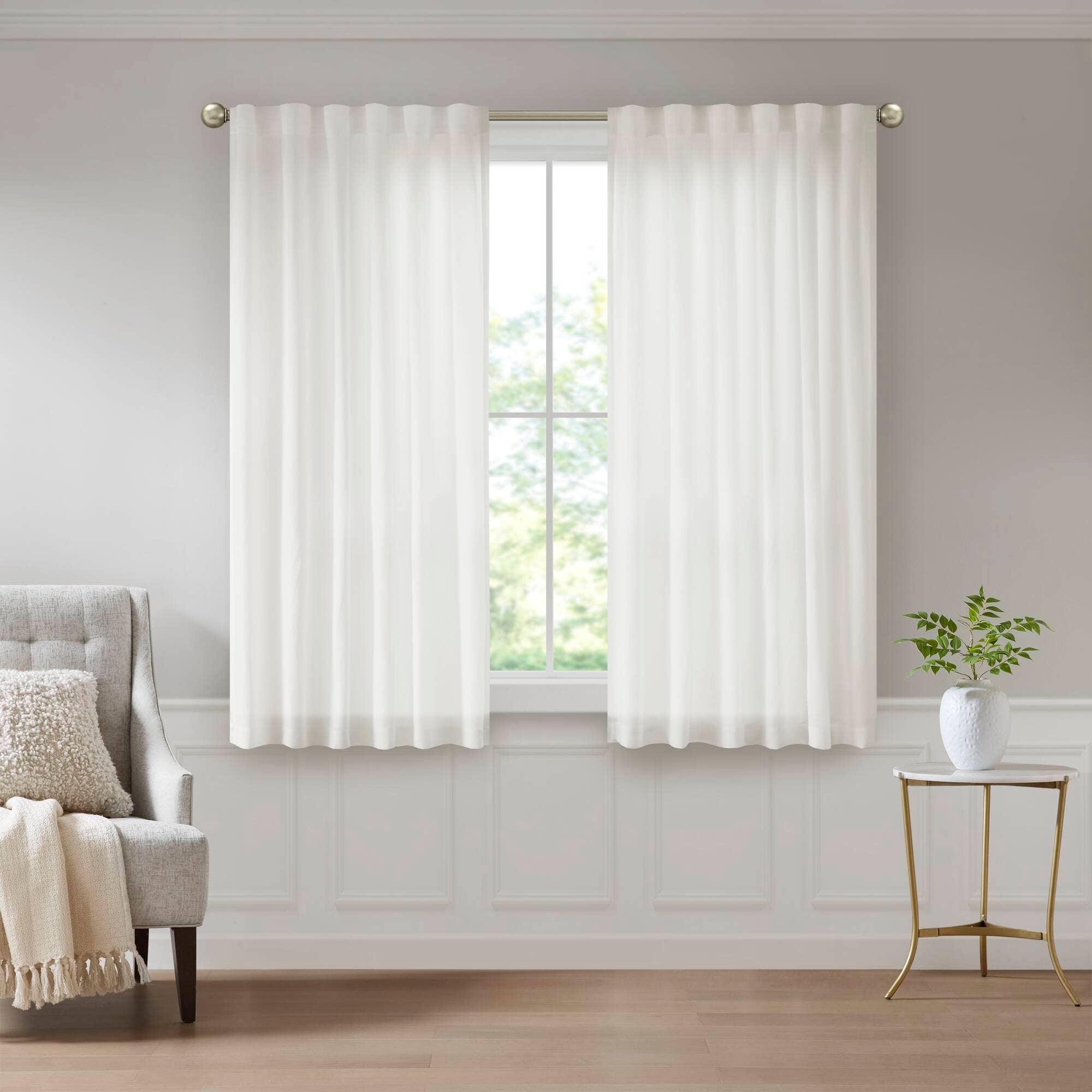 Olliix - Wholesale Curtain - Semi-Transparent White Light Filtering Privacy Curtain Pair11