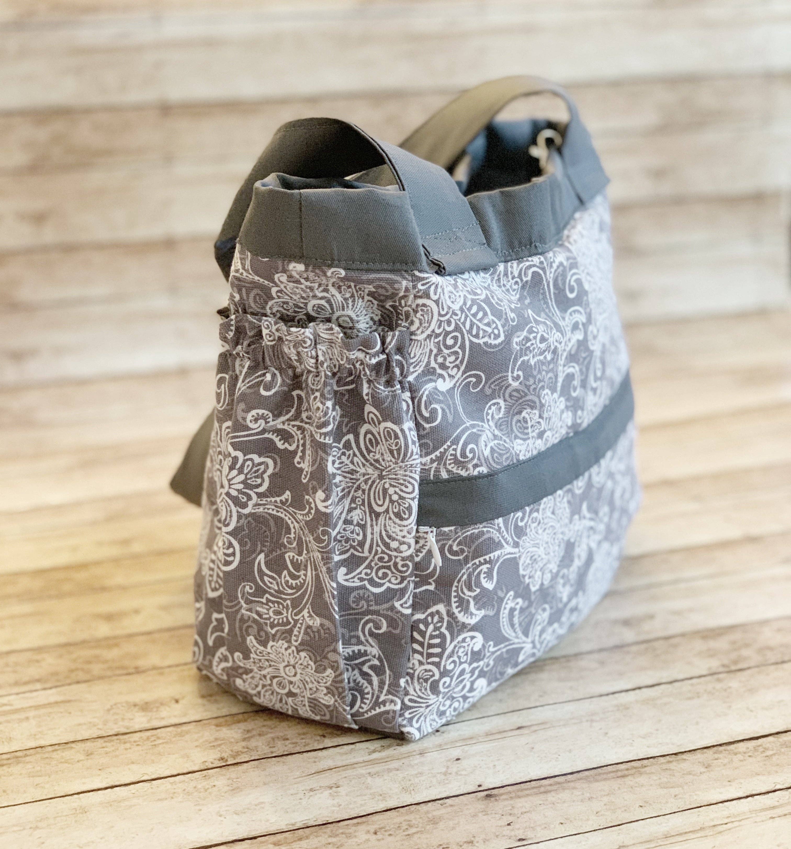 Modesty n Mind - Wholesale Tote Bag - Women's - Gray & White Mini Everything Tote6