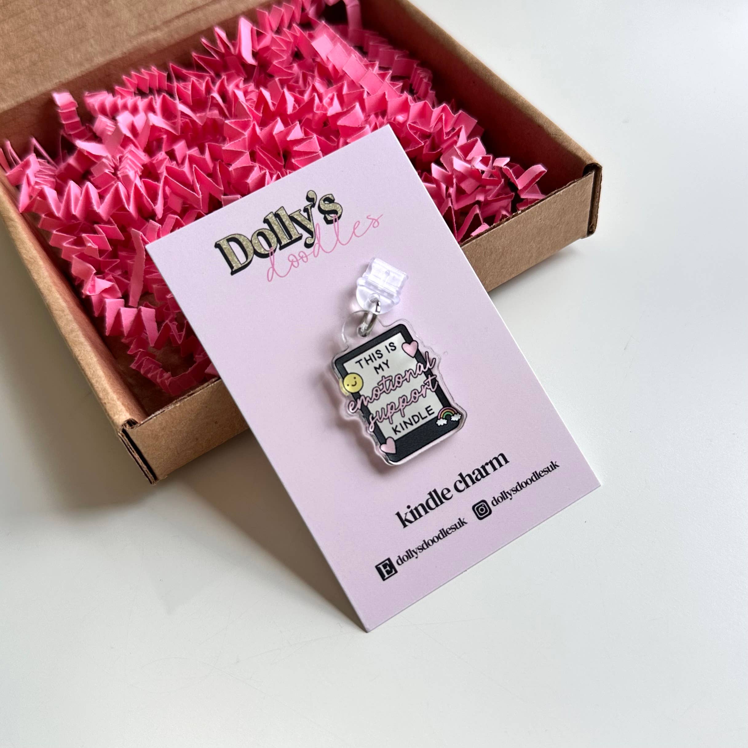 Dolly’s Doodles – wholesale Bokmärke – Kindle Charm - Känslomässigt stöd läsklubb bokgåva1