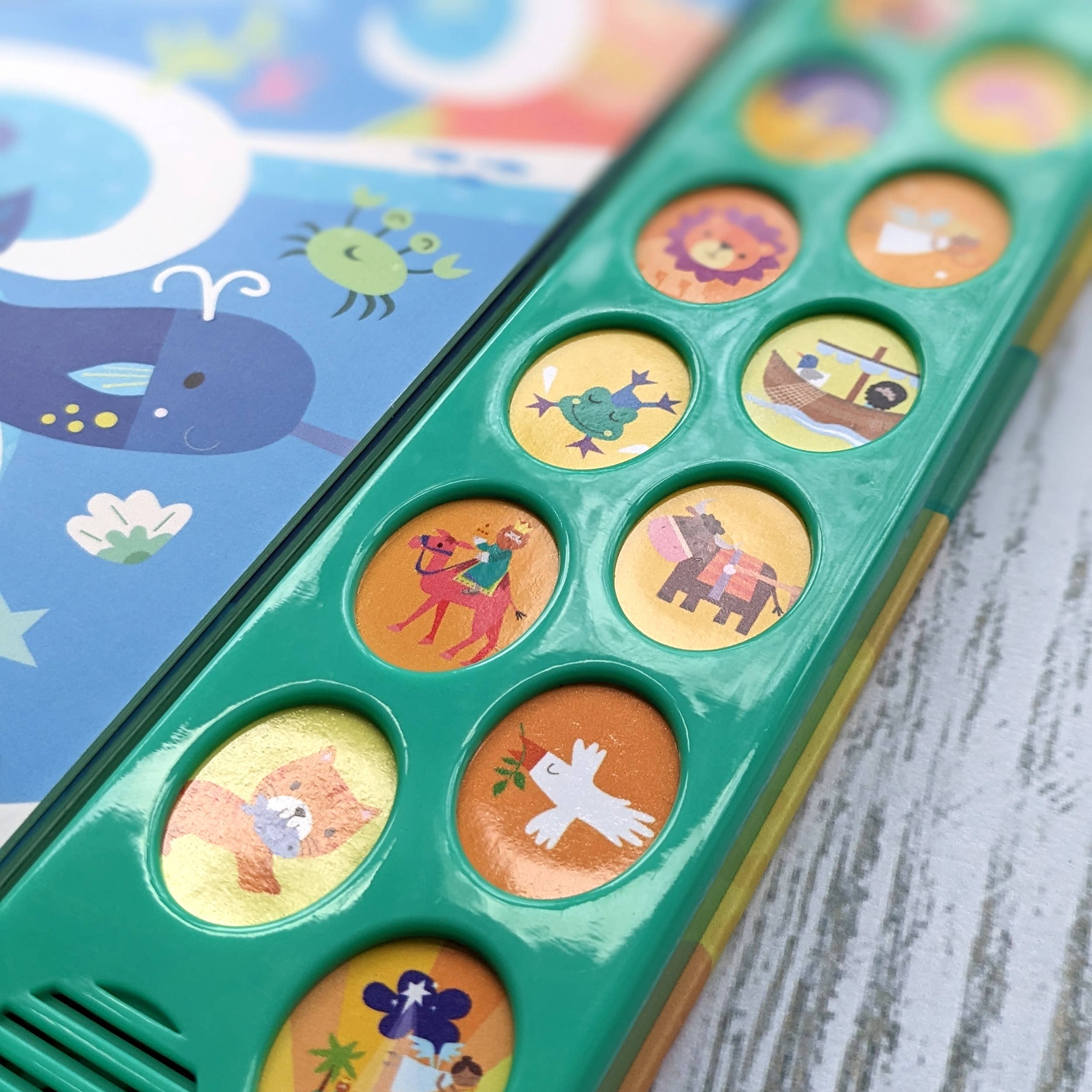 Robert Frederick Ltd – wholesale Early reader book (6–8) – 12 Button Sound Book - Bible1