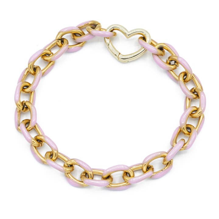 Gold Enamel Chain Bracelet for wholesale by EMERSON & OLIVER