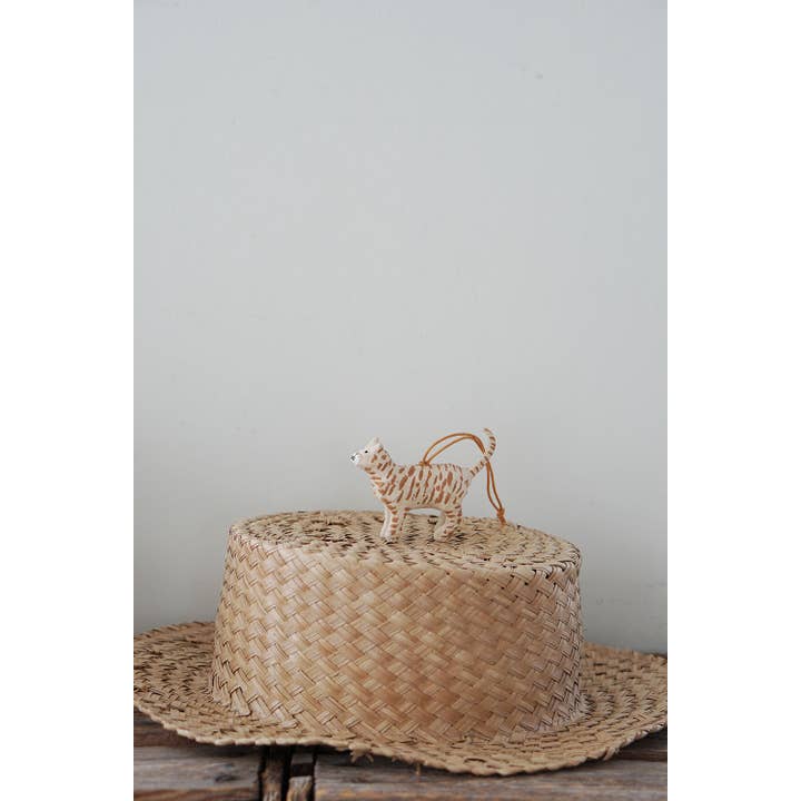 Fog Linen Work - Wholesale Ornament - Paper Mache Cat