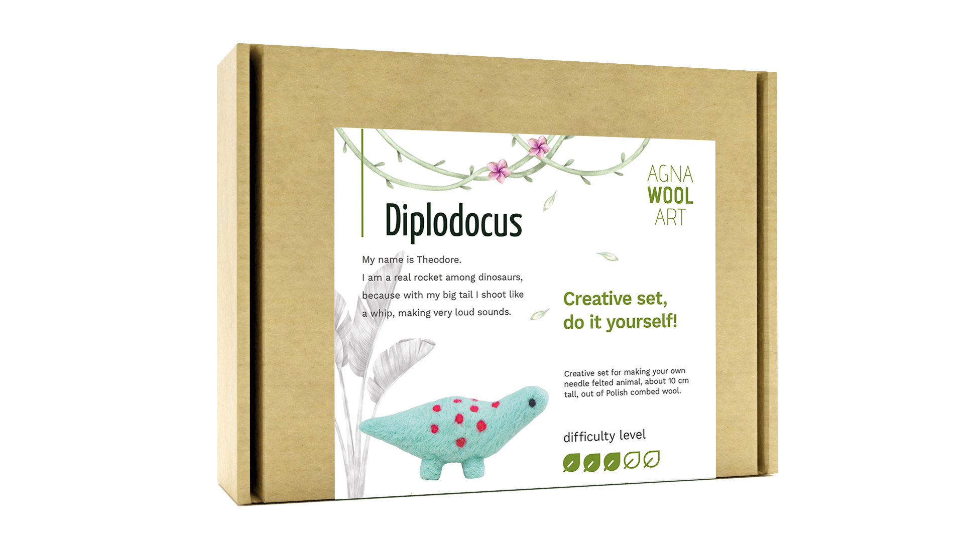 Benzie Design - Wholesale DIY Craft Kit - Diplodocus, Needle Felting Kit7