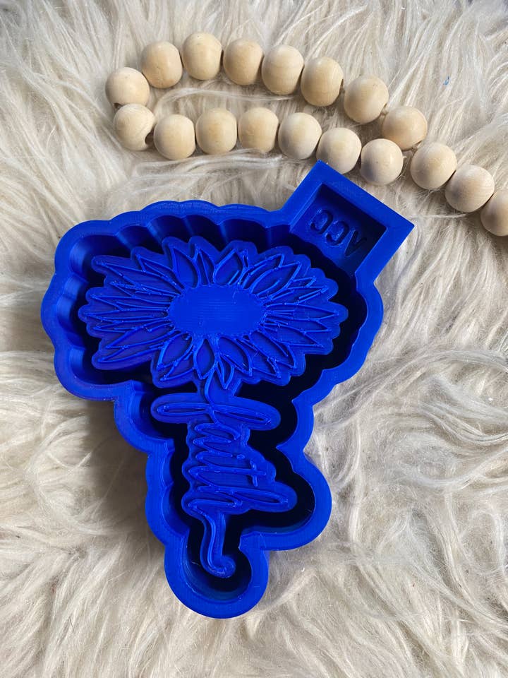 Faith Sunflower Freshie Mold for wholesale by Vance Custom Creations