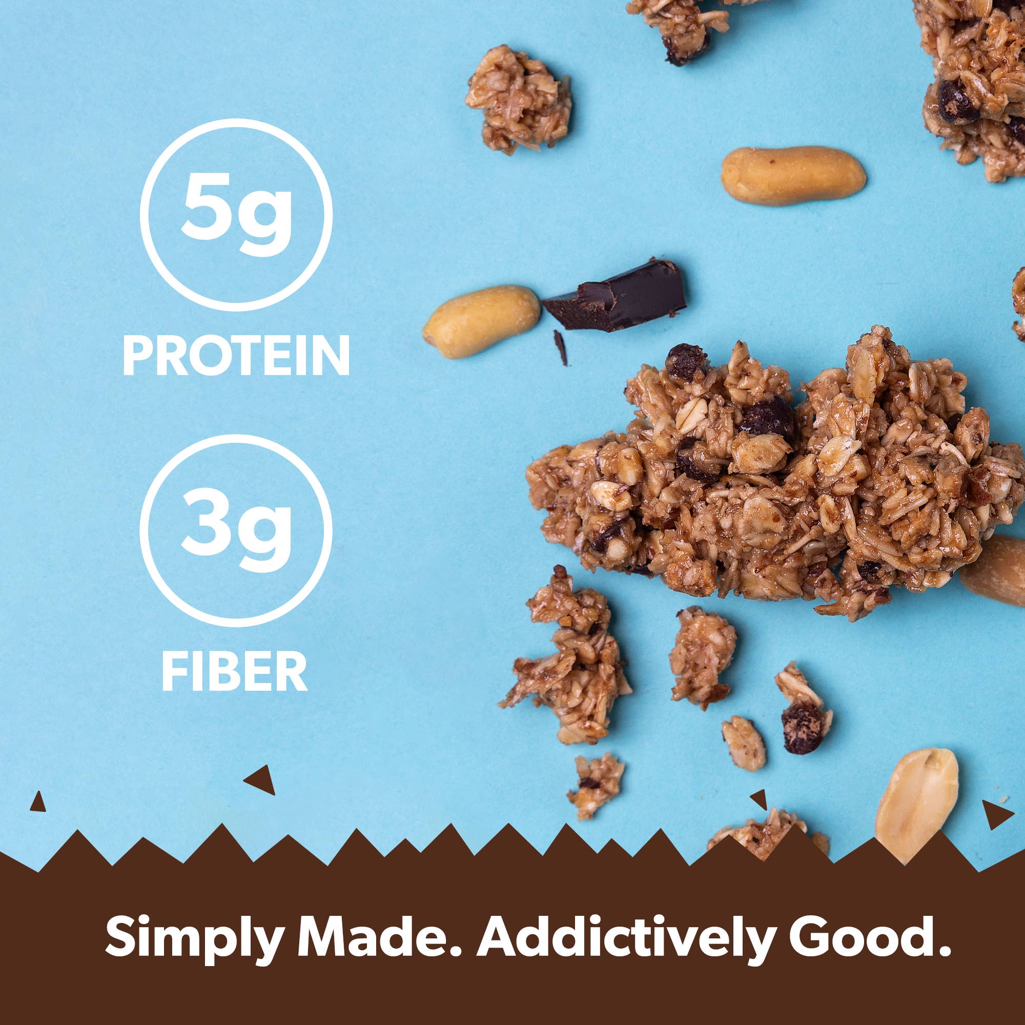 Breakin Snacks - Wholesale Granola - Dark Chocolate Peanut: Protein & Fiber Granola Bites (10pk)3