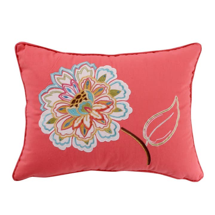 Sophia Appliqued Flower Pillow for wholesale by Levtex Home