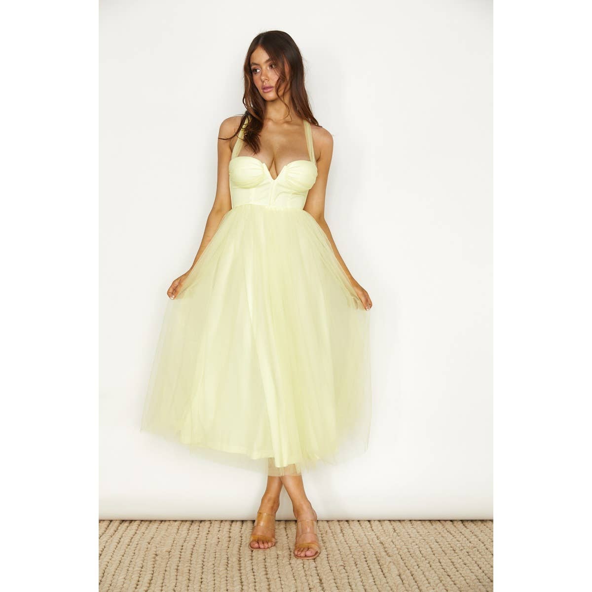 One and Only Collective - Vente Robe – femme - ROBE COURTE EN TULLE À LACETS / CM2003D0