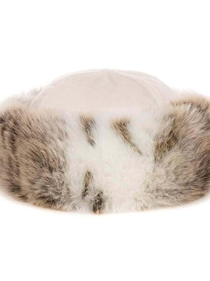 Faux Fur Brim Hat with Velboa Crown for wholesale by Helen Moore