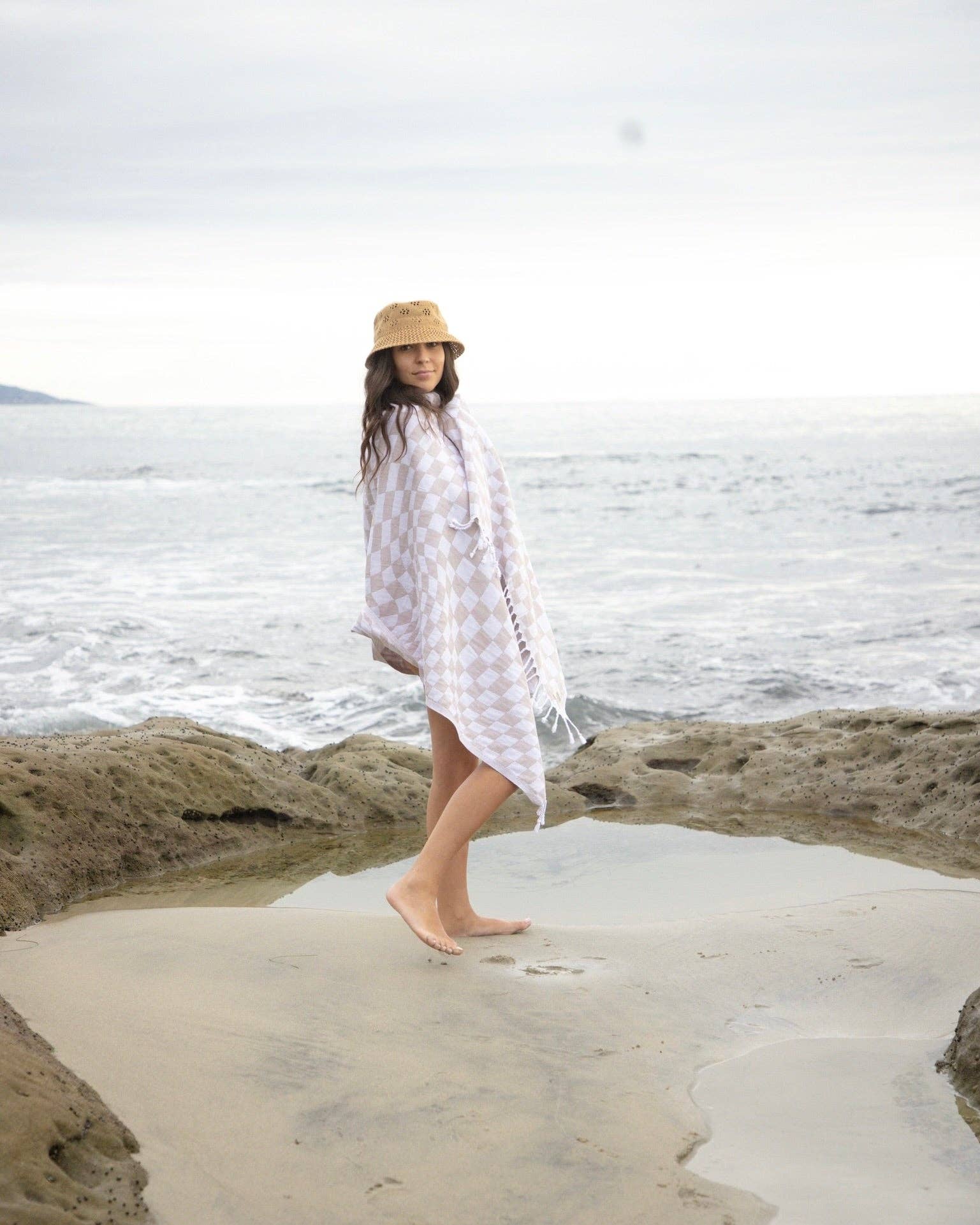 Teema Towels - Wholesale Bath Towel - The Tan Checkmate3