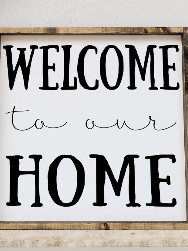 Tableau mural encadré « Bienvenue chez nous » pour la vente par Williamraedesigns
