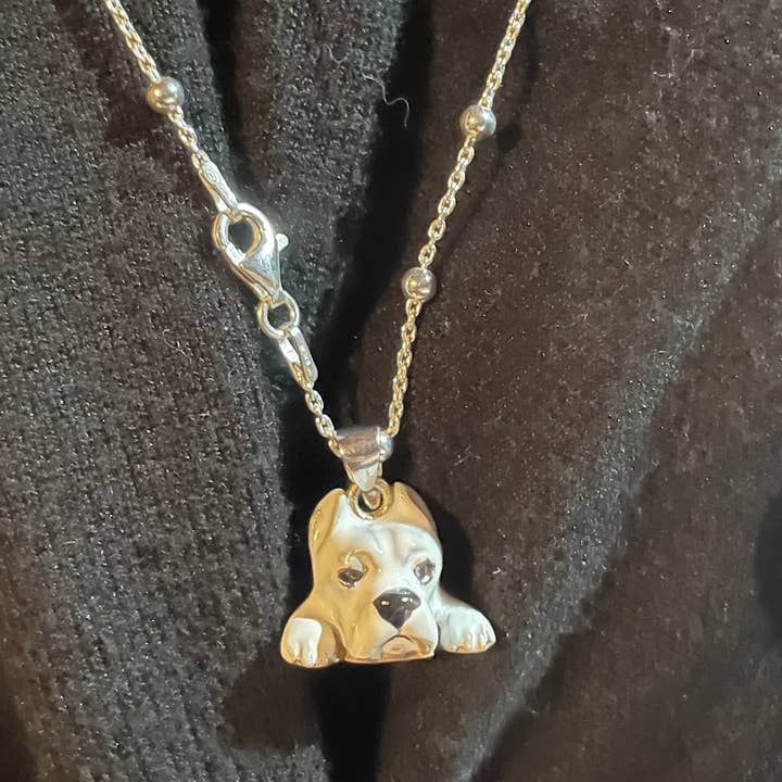 Gabbo Design - Wholesale Pendant/Charm Necklace - Charms + Dogo Argentino Personalized Silver Necklace4