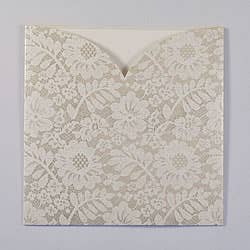 Chantilly Lace Wallet Invitation - Med Indsæt og Konvolut for engroshandel hos Imaginediy