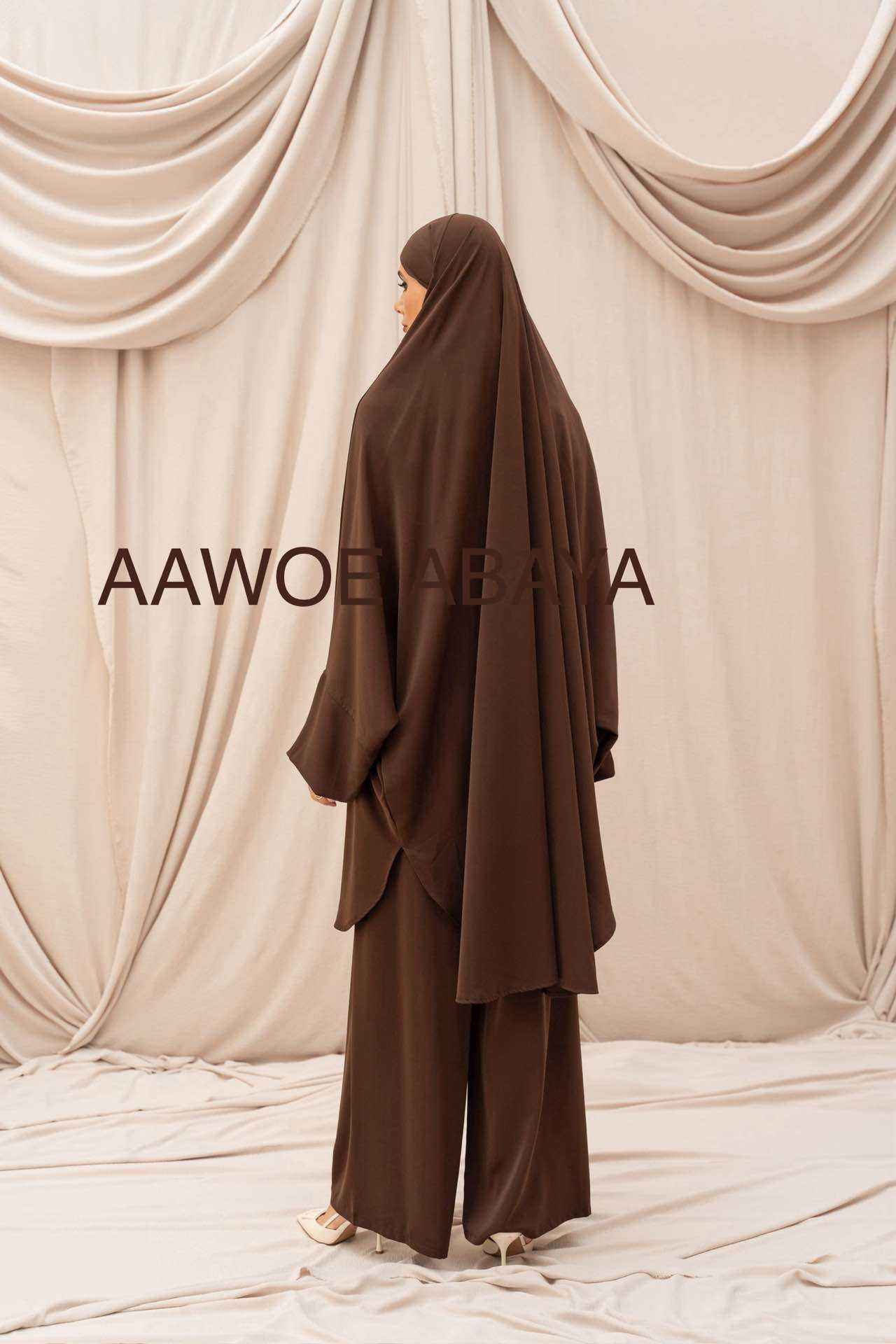 Aawoe Abaya - Wholesale Kaftan - Women's - Jilbab with Medina silk palazzo pants - 23553