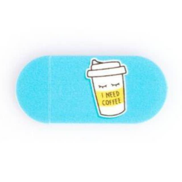 Sliding Webcam Cover | I Need Coffee for wholesale by Funsy