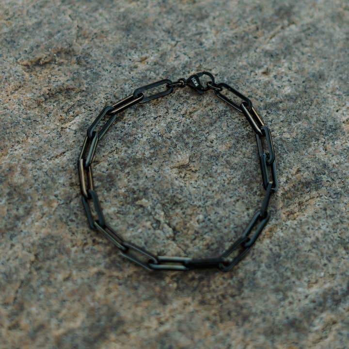 In God We Must - Wholesale Link & Chain Bracelet - Blackout IGWM Stainless Steel Bracelet
