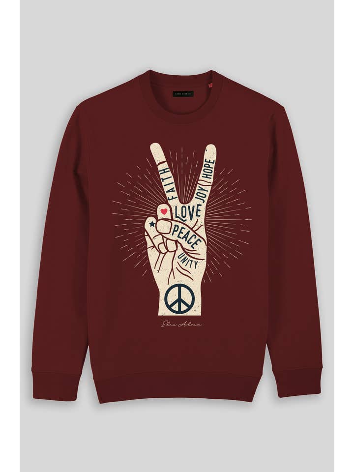 Eden Ashram - Wholesale Graphic Sweatshirt - Unisex - Peace, Love, Unity, Faith, Joy & Hope Iconic Sweatshirt4