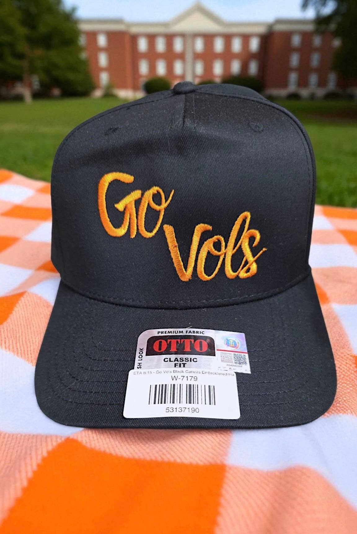 Nash Grey - Wholesale Trucker Hat - Unisex - Go Vols Black Canvas Embroidered Hat0