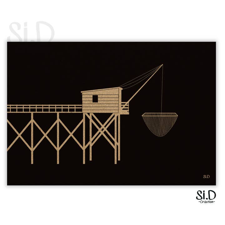 Póster de pesca para venta al por mayor de Si.D