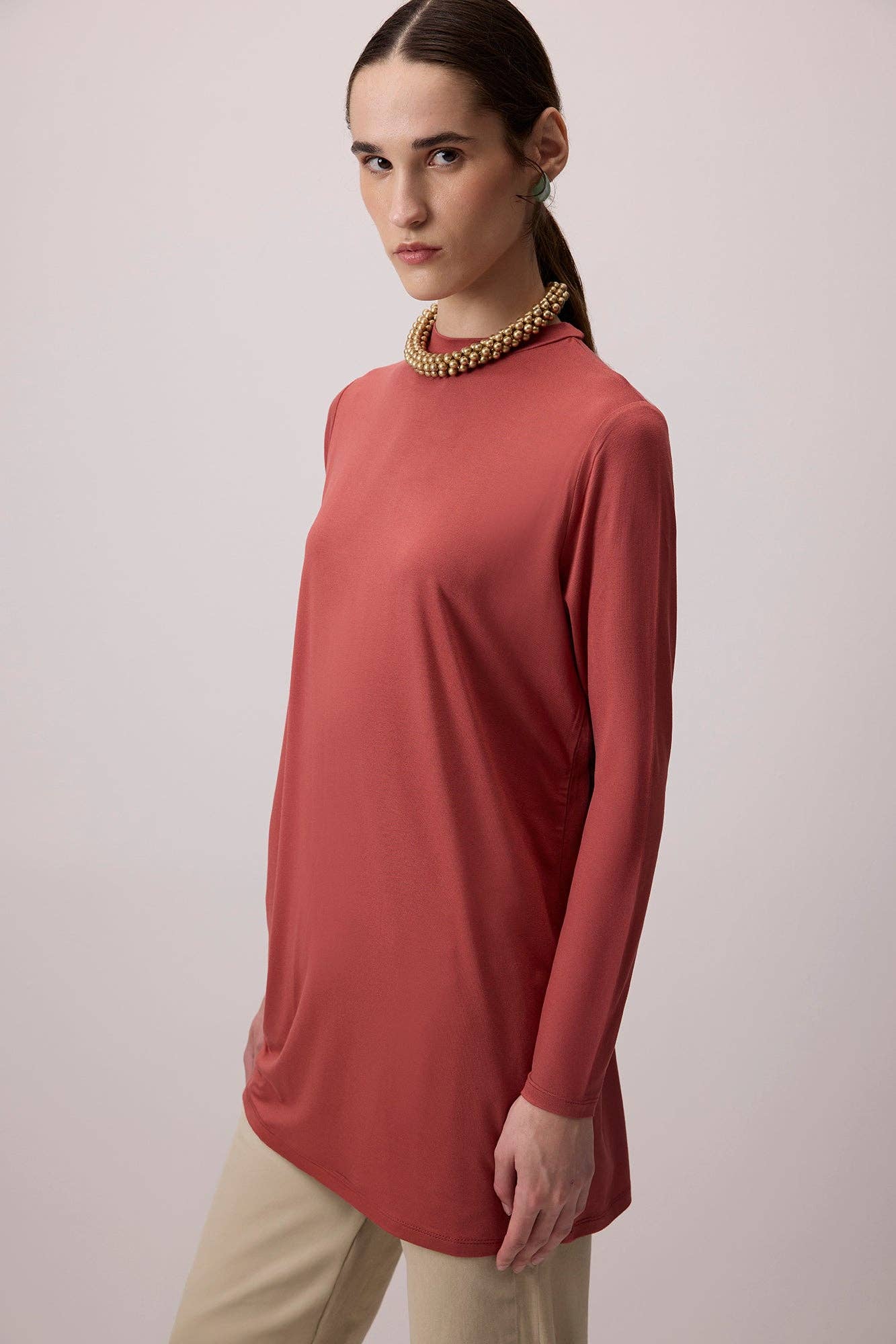 Pink LONG VISCOSE TUNIC for wholesale on Faire3