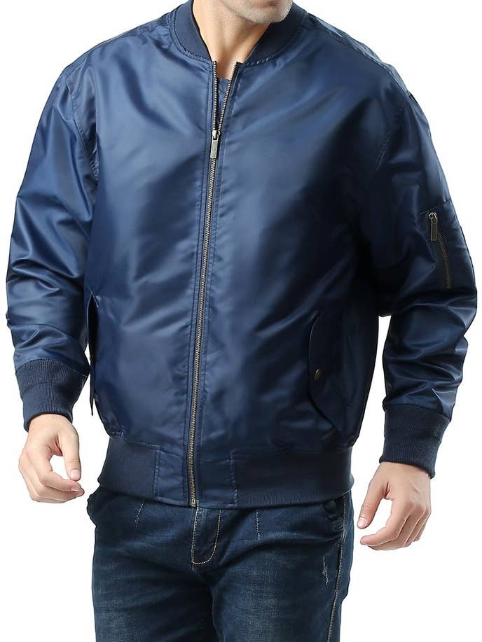 Landing Leathers Men's Air Force MA1 Bomber Jacket for wholesale by Landing Leathers