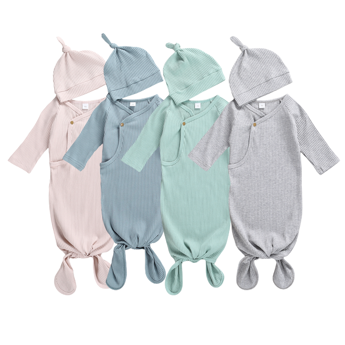 Annie & Charles - Wholesale Sleepsack - Baby - Annie & Charles® Newborn Baby Wrap Bodysuit Growing5