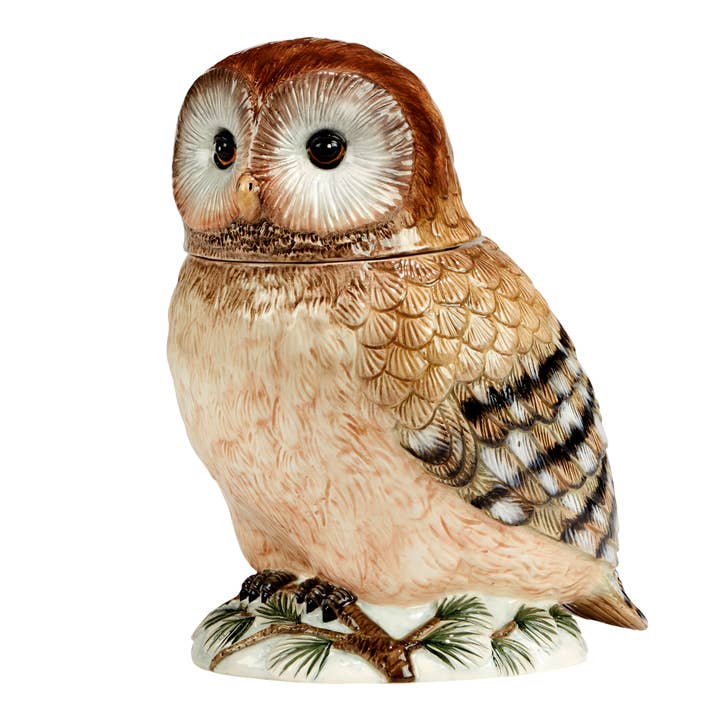 Certified International - Wholesale Cookie Jar - Winter's Frost Christmas 3-D Cookie Jar Owl