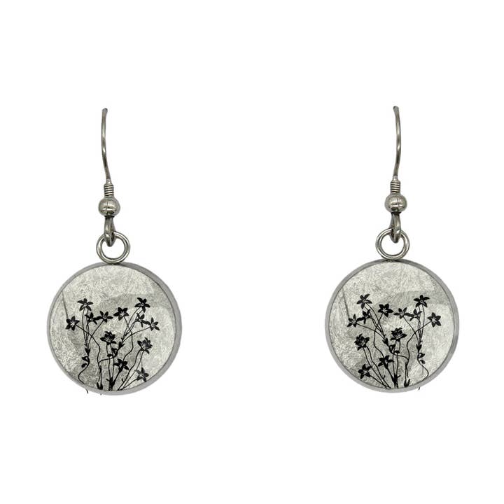 AUSTRALIAN NATIVE FLORA - NATIVE BLUEBELL CIRCLE EARRINGS - D892W for wholesale by Mo Resin