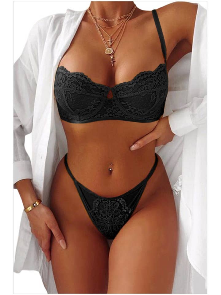 La Belle Fantastique - Wholesale Lingerie Set - Women's - La Belle Fantastique Woman Lingerie|Sexy Lingerie|Lace Nightie| Fashion Lingerie|the love story structured bra & panty |See Through lingerie