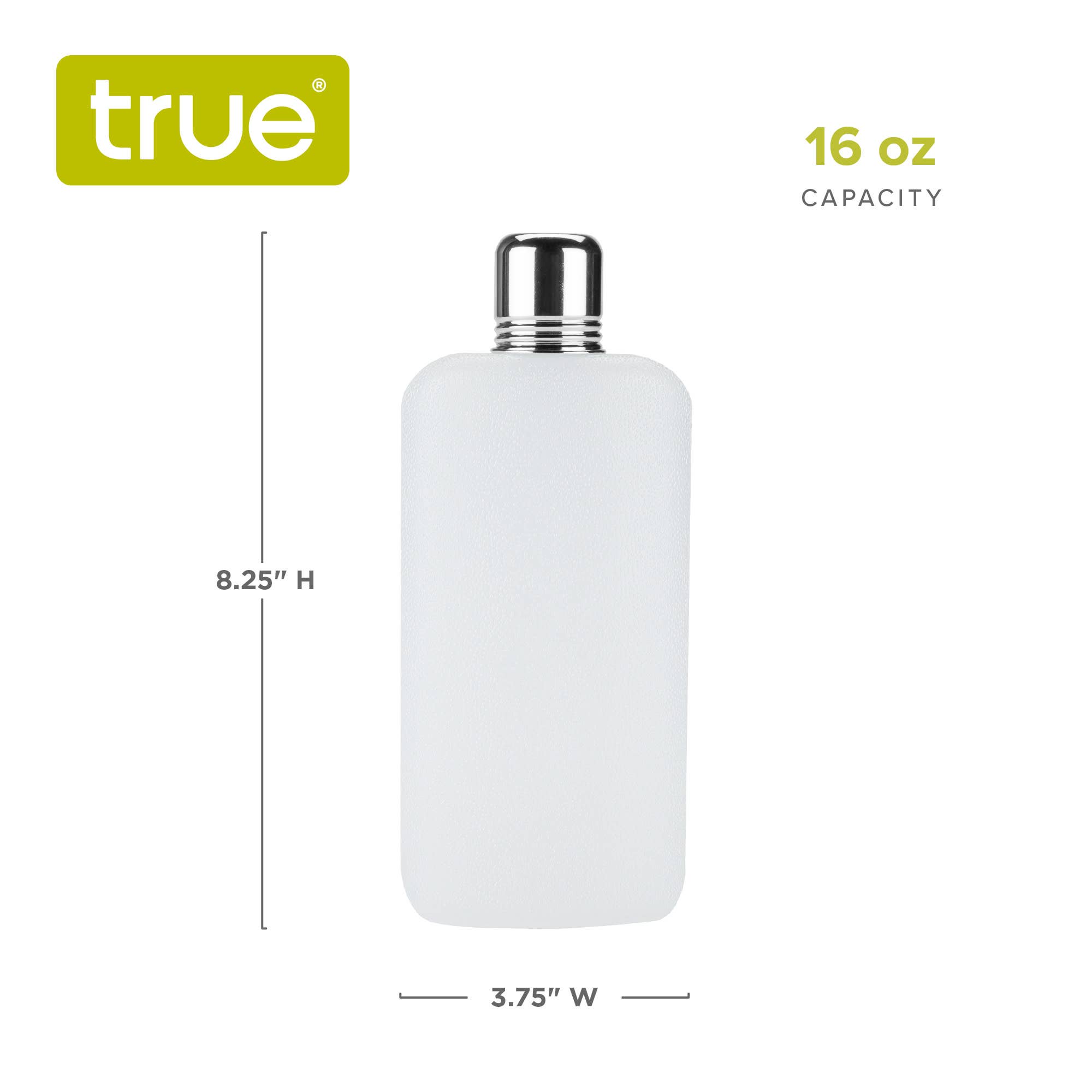 TRUE - Wholesale Flask - Rogue Plastic Flask w Shot Glass Lid ASST COLORS and SIZES21