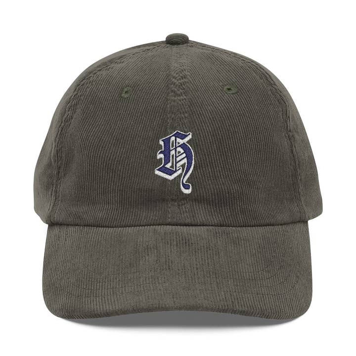 Vintage Embroidered Corduroy Cap # for wholesale by Hunt & Harbor