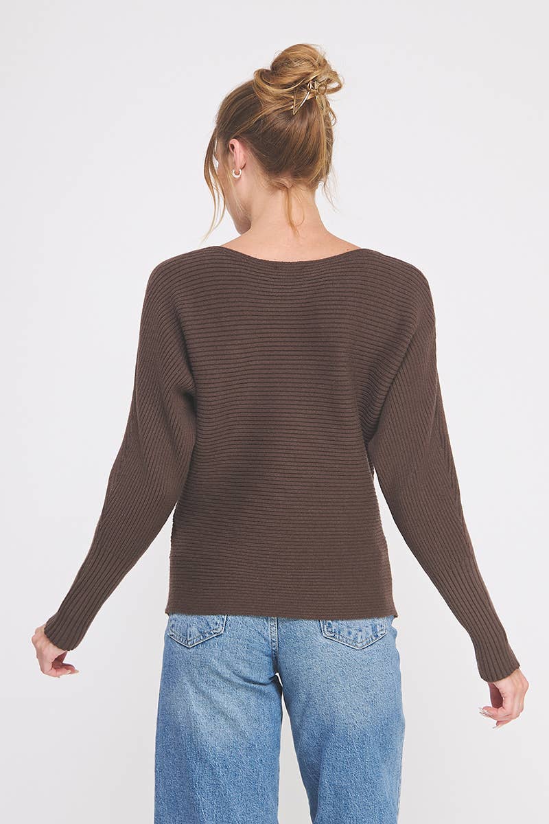 Allie Rose - Wholesale Knit Sweater - Women's - Soft Ribbed Fine Gauge Pullover Dolman2