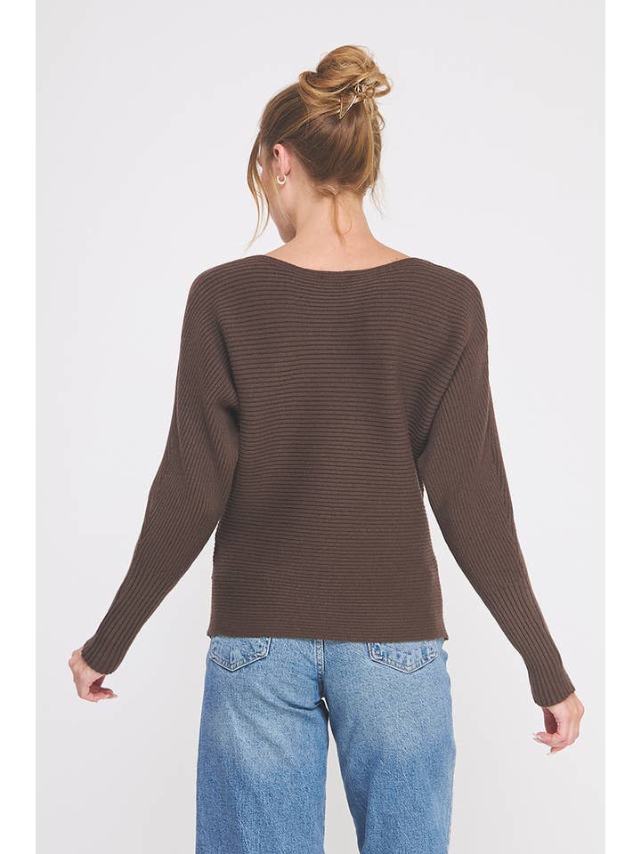 Allie Rose - Wholesale Knit Sweater - Women's - Soft Ribbed Fine Gauge Pullover Dolman2