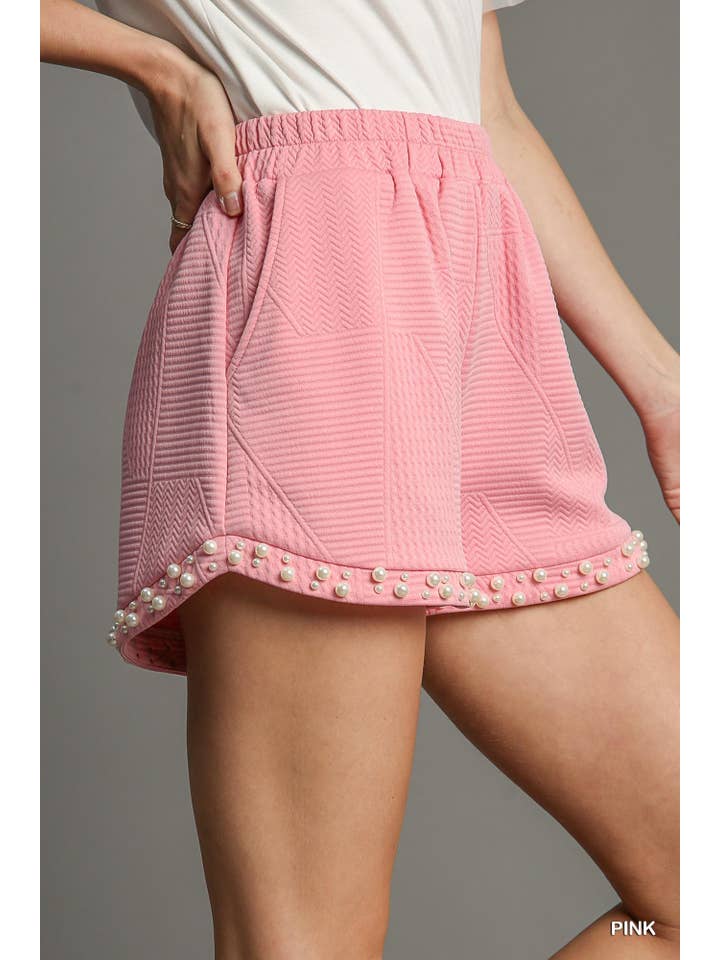 Vanilla Monkey - Vente Short – femme - Short en jacquard en tricot texturé avec détails nacrés4