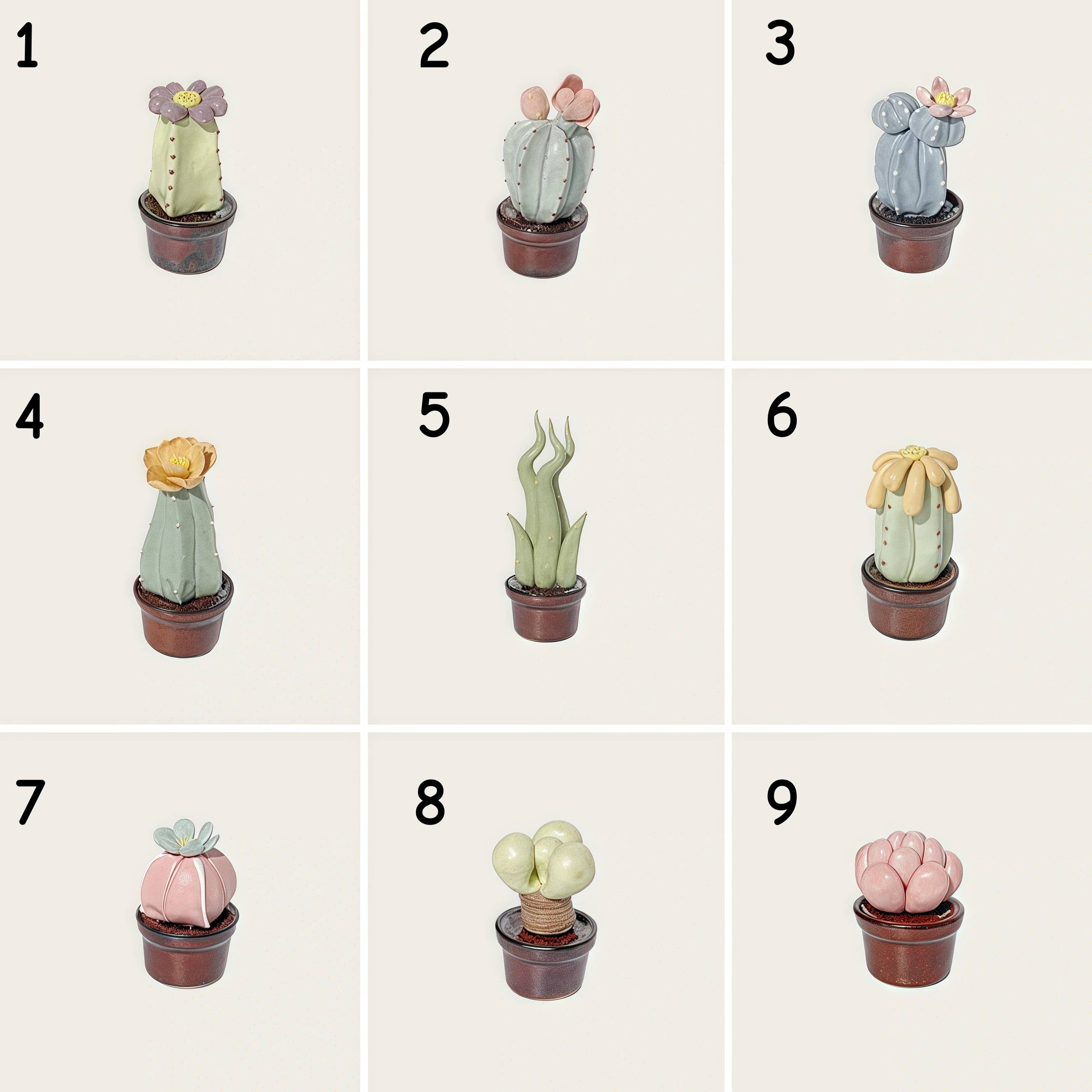 Otterware – wholesale Decorative figurine – Handmade Miniature Ceramic Cactus & Succulent Figurines0