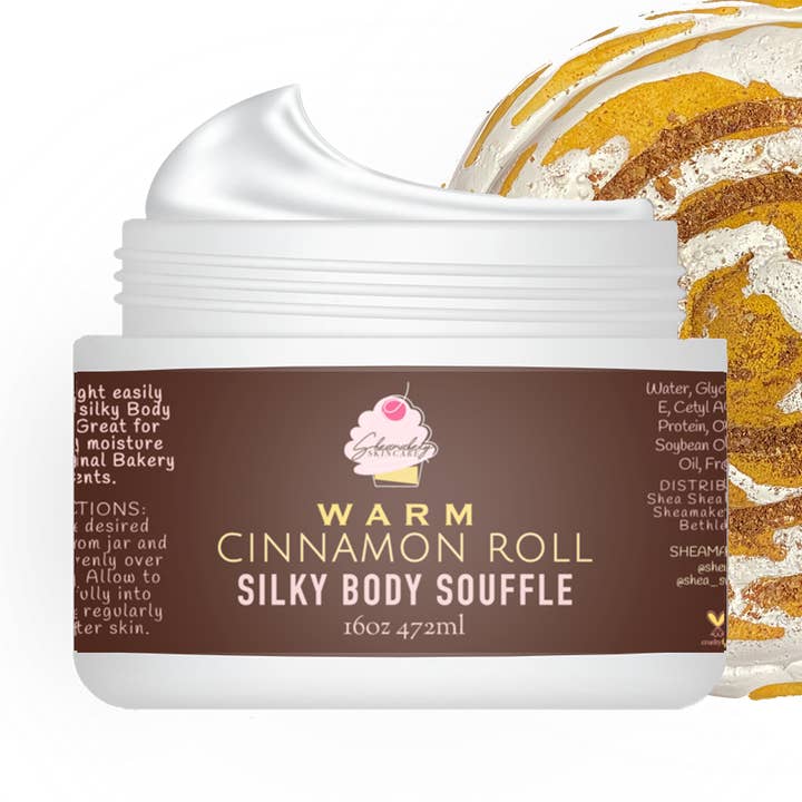 Zimtschnecke Seidiges Körpersouffle für den Großhandel von Sheamakery Skincare