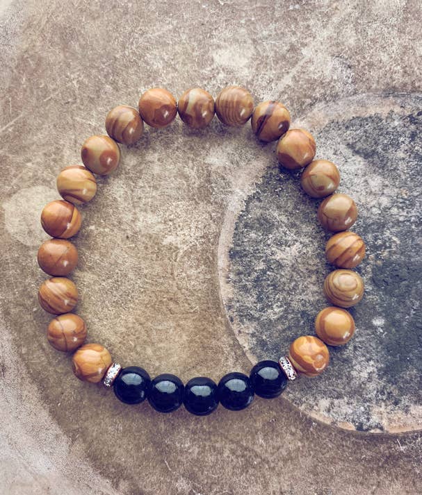 Peacock & Lime – Großhandel Perlenarmband – Harmonie/ Mala Stretch-Armband mit natürlichen Edelsteinen0