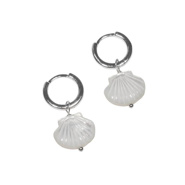 White Shell Earrings for wholesale by Riversea