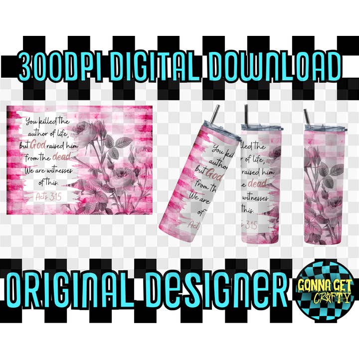 20oz Completed Skinny Tumbler for wholesale by Gonna Get Crafty