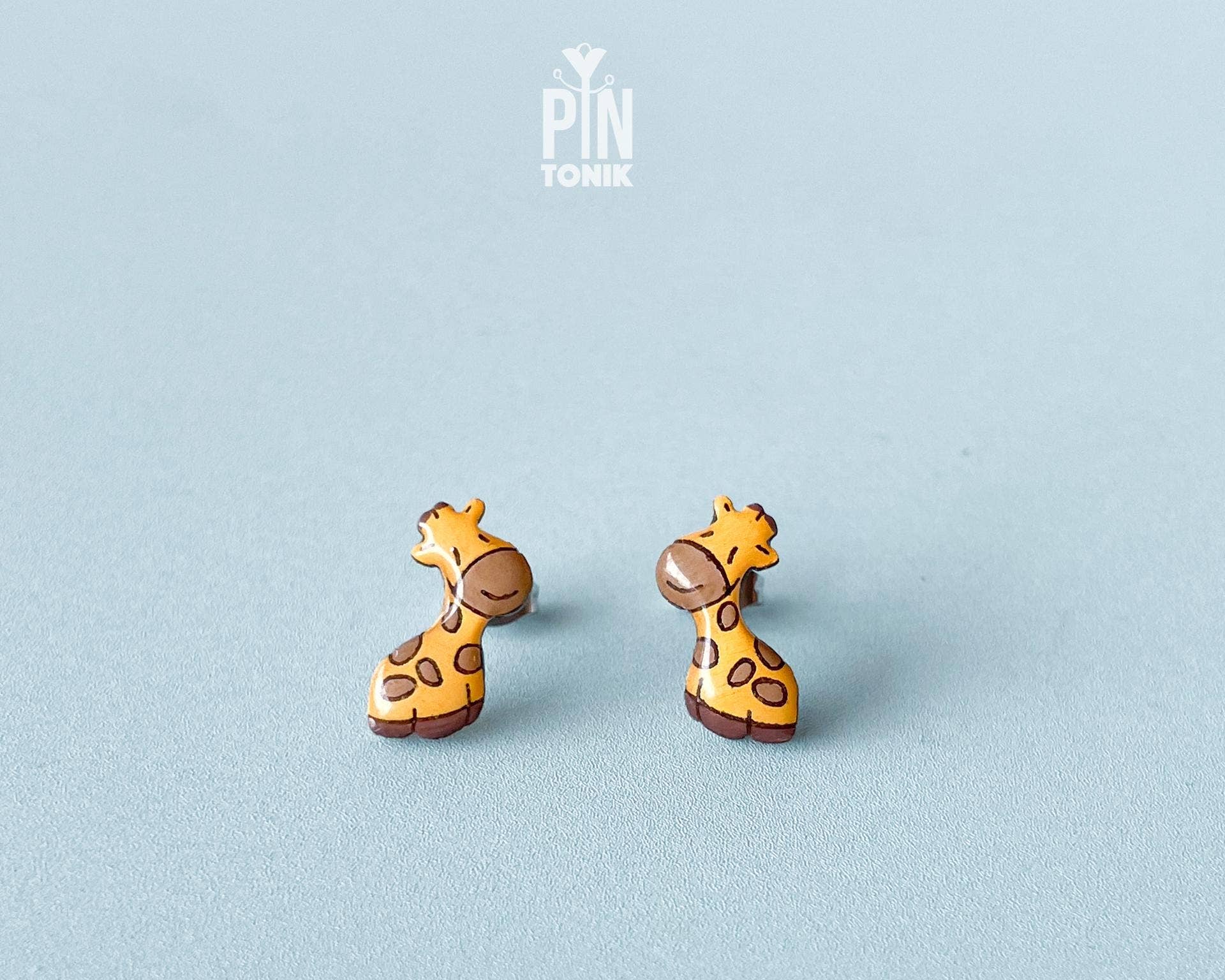 PinTonik - Wholesale Stud/Post Earrings - Giraffe Animal Ear Studs for Costumes and Cosplay5
