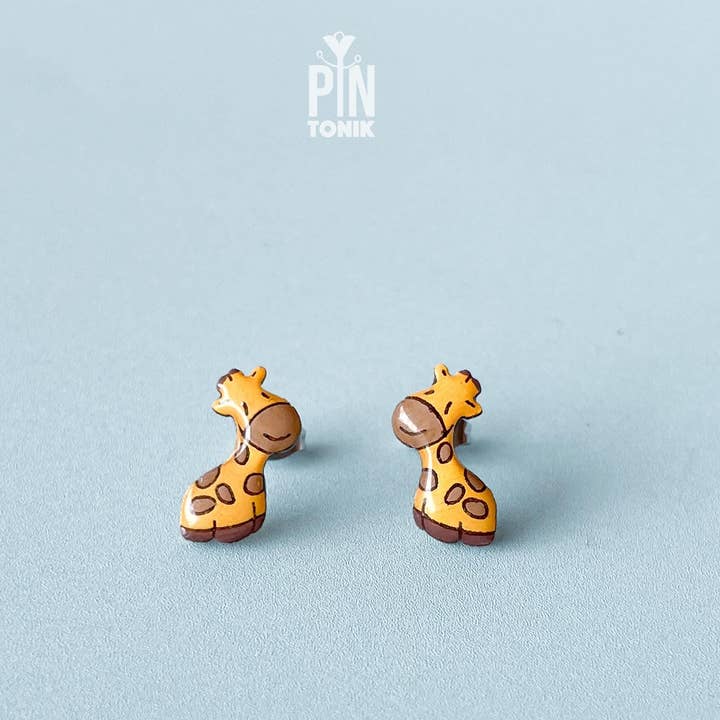 PinTonik - Wholesale Stud/Post Earrings - Giraffe Animal Ear Studs for Costumes and Cosplay5