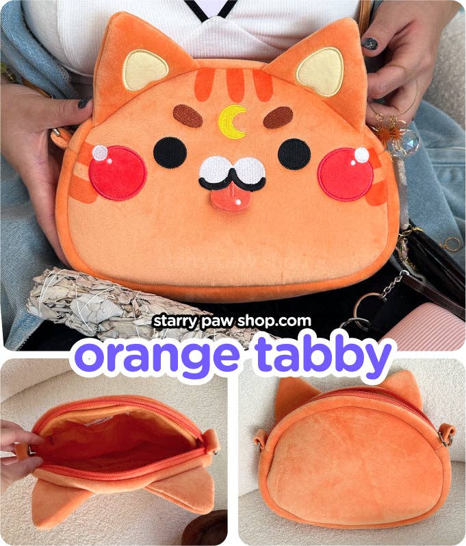 Starry Paw Shop - Wholesale Crossbody Bag - Unisex - Moon Cat Crossbody Bags with leather strap5