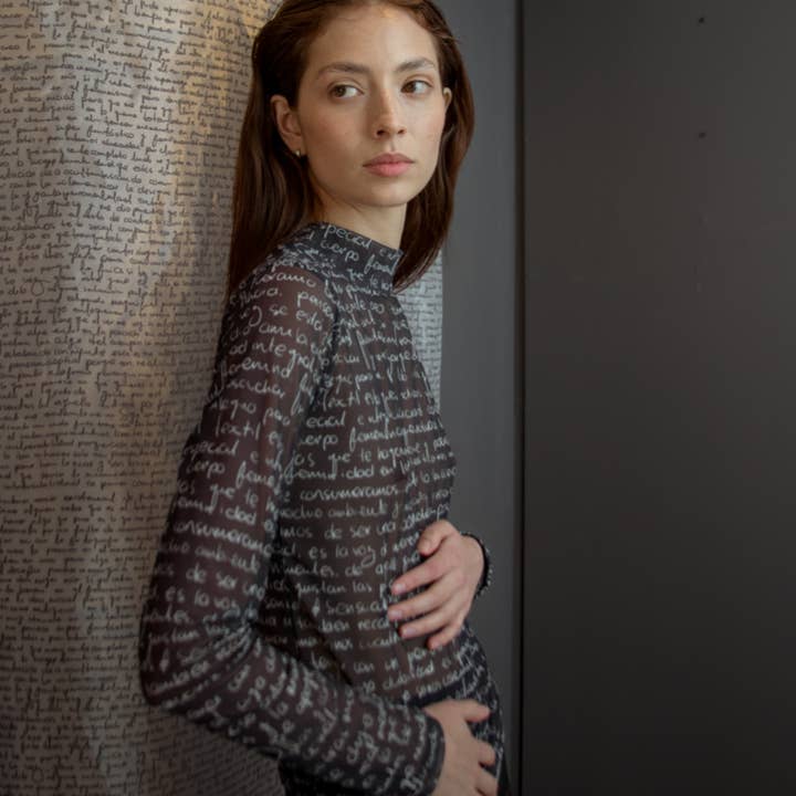 Pensamiento Top Preto por atacado de The Nylon Club