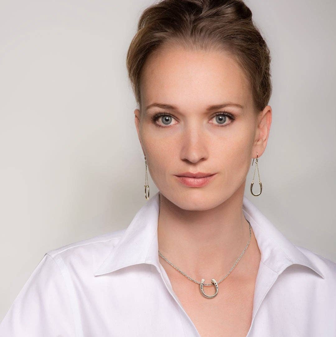 URBAN-EQUESTRIAN - Vendita all'ingrosso Collana con ciondolo/pendaglio - Collana a ferro di cavallo e catena Classique Argento2