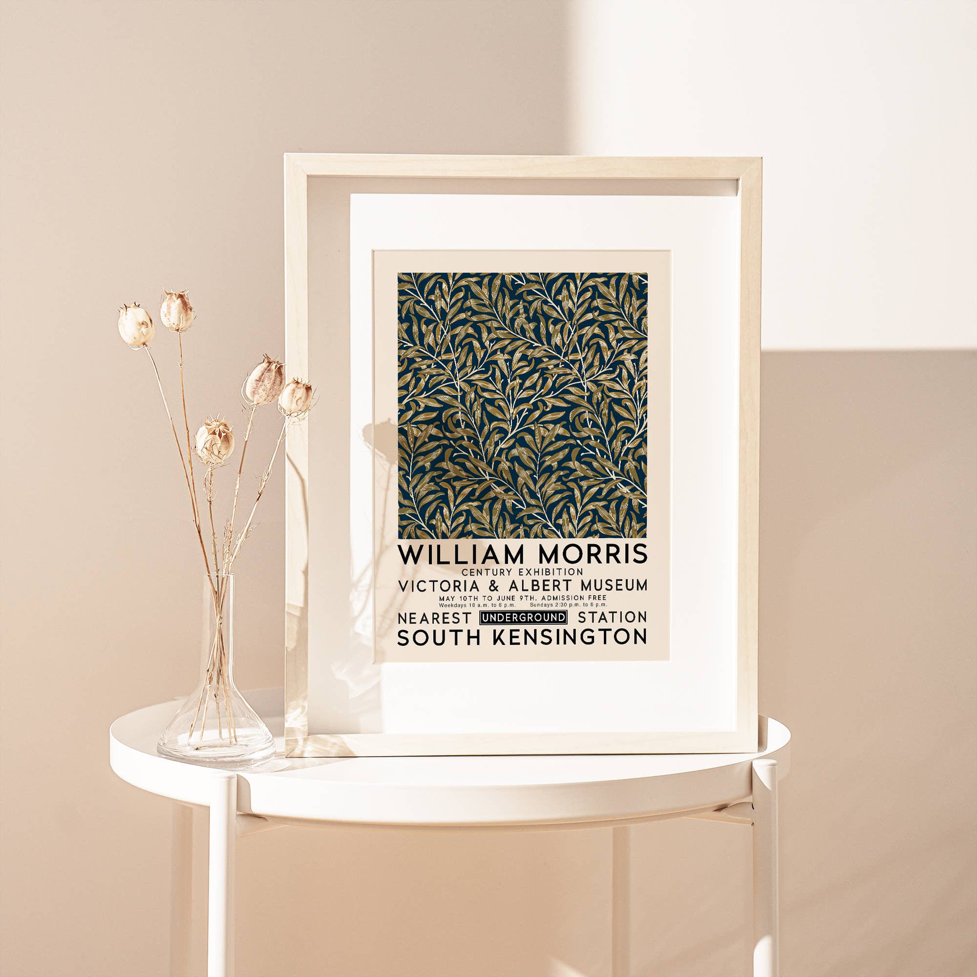 Sugar & Canvas - Wholesale Art Print - William Morris Willow Bough Vintage Poster Art Print W168