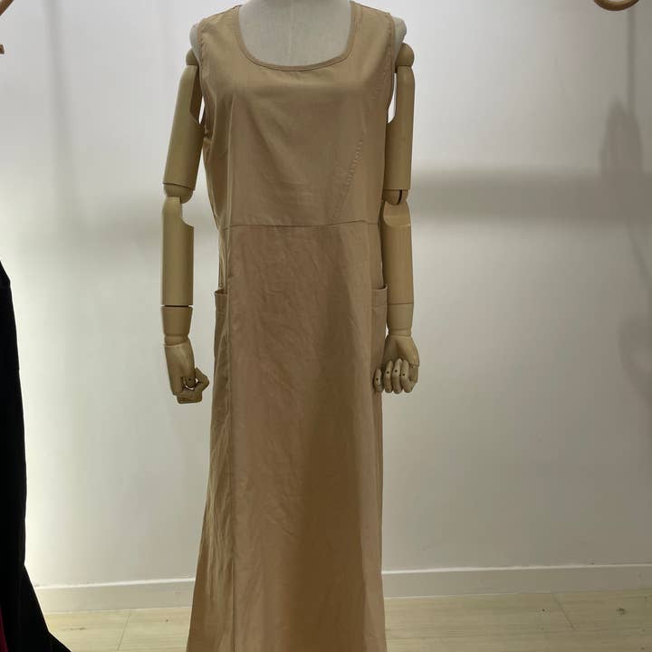 Hope & Sunshine - Wholesale Dress - Women's - Sleeveless Linen Dress with Pockets15